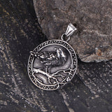 Vintage Viking Raven Stainless Steel Nordic Pendant