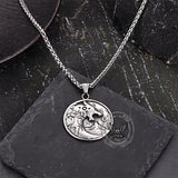 Vintage Viking Roaring Wolf Head Stainless Steel Pendant