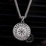 Vintage Viking Roaring Wolf Head Stainless Steel Pendant