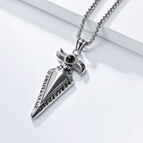 Vintage Viking Rune Spearhead Stainless Steel Pendant | Gthic.com