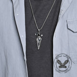 Vintage Viking Rune Spearhead Stainless Steel Pendant | Gthic.com