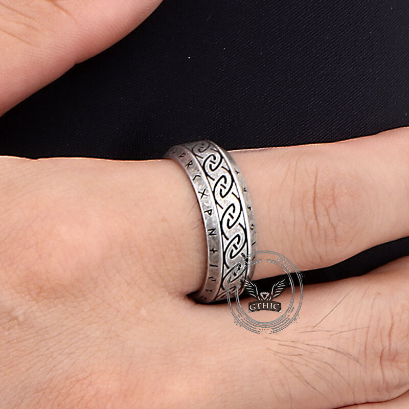 Vintage Viking Rune Stainless Steel Nordic Ring