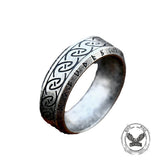 Vintage Viking Rune Stainless Steel Nordic Ring | Gthic.com