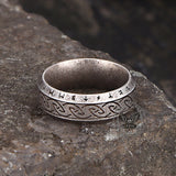 Vintage Viking Rune Stainless Steel Nordic Ring