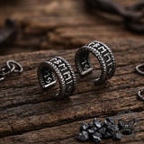 Vintage Viking Runes Stainless Steel Ear Cuffs