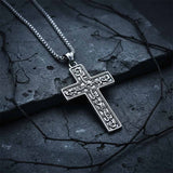 Vintage Vine Cross Stainless Steel Pendant | Gthic.com