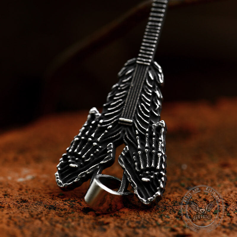 Vintage Violin Design Stainless Steel Pendant | Gthic.com