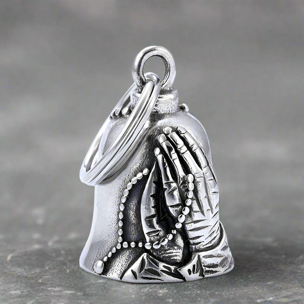 Vintage Virgin Mary Guardian Bell Stainless Steel Keychain | Gthic.com