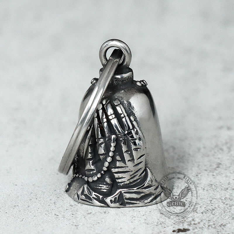 Vintage Virgin Mary Guardian Bell Stainless Steel Keychain