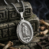 Vintage Virgin Mary Stainless Steel Pendant