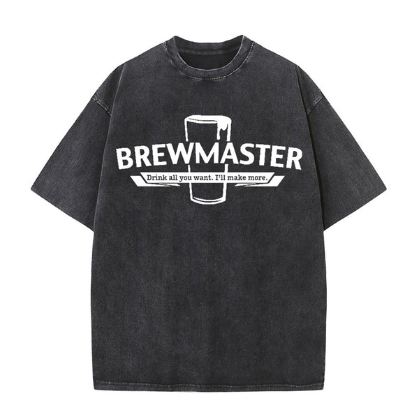 Vintage Washed Brewmaster Beer Short Sleeve T-shirt | Gthic.com