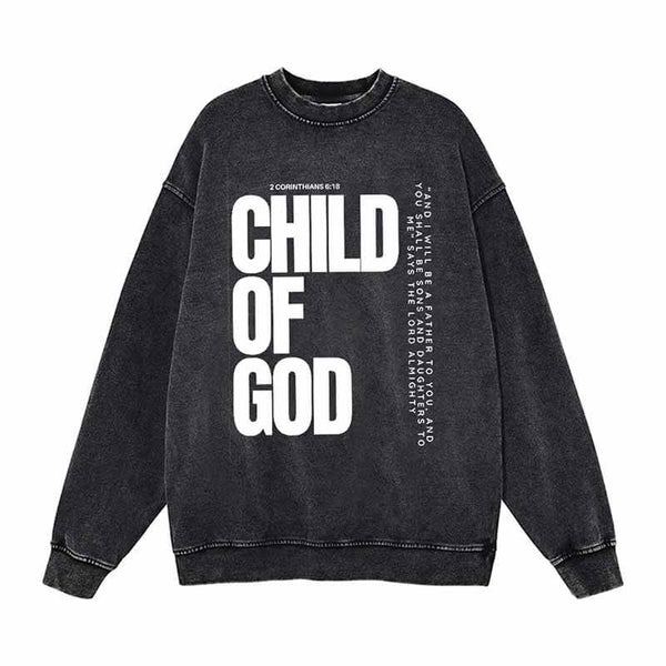 Vintage Washed Child Of God Hoodie Sweatshirt T-shirt | Gthic.com