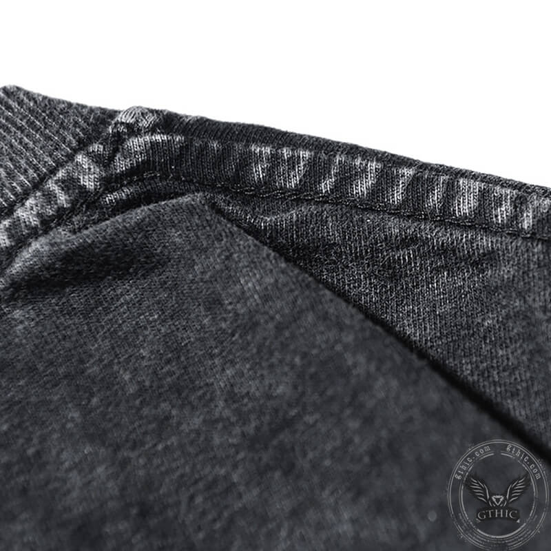 Vintage Washed Creepy Bat Skeleton T-shirt