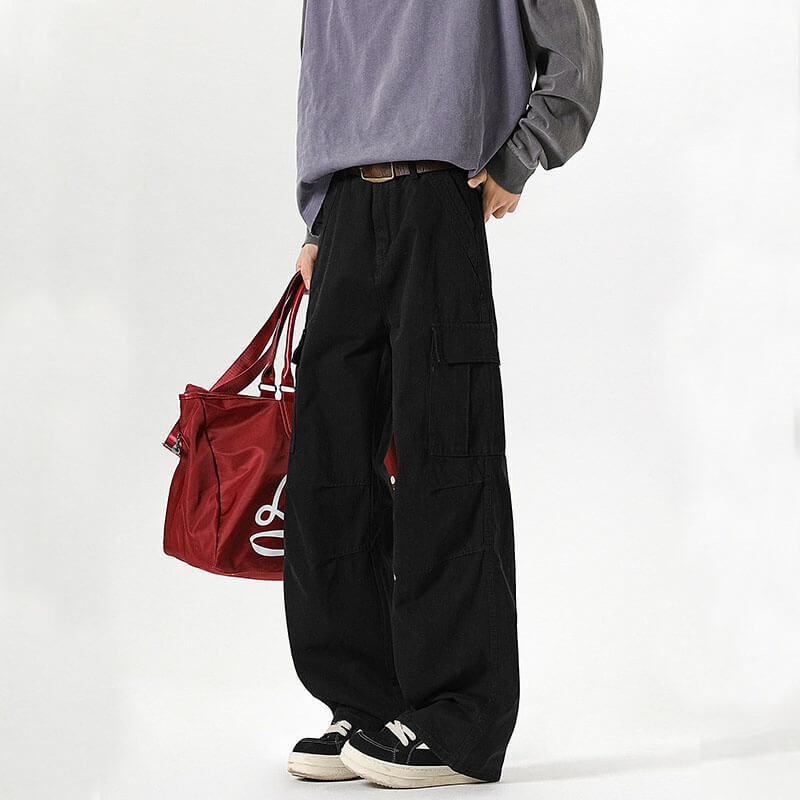 Vintage Washed Distressed Wide-Leg Overalls Jeans | Gthic.com