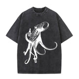 Vintage Washed Drinking Octopus T-shirt