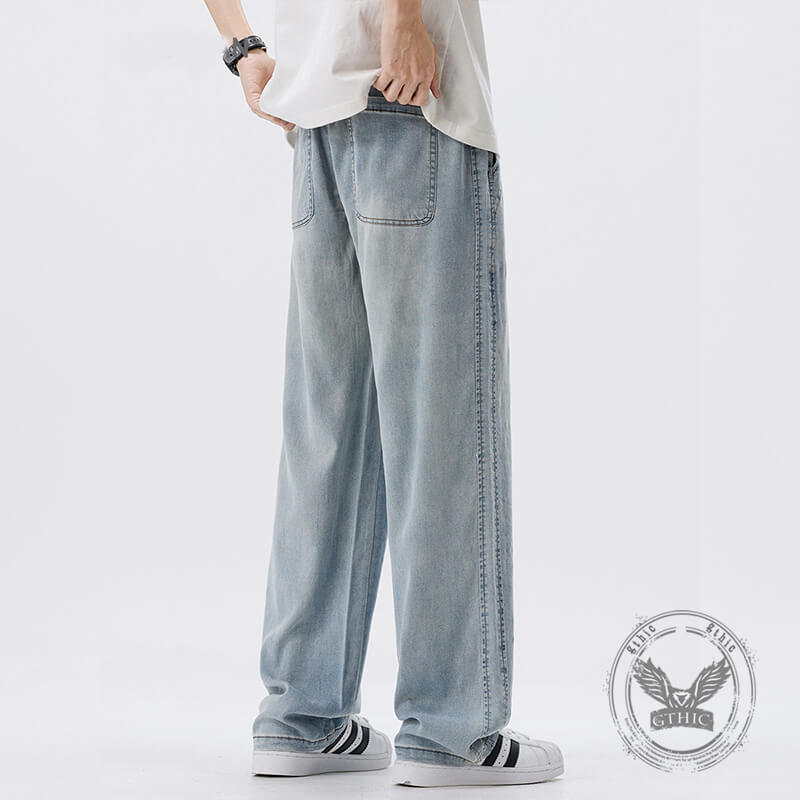 Pantalon Punk Homme en Coton Imprimé Crâne Patch