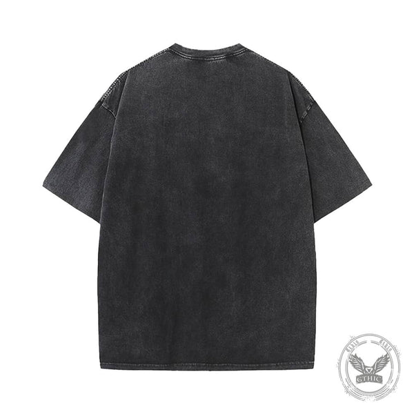 Vintage Washed God's Hardest Drug Abuser Short Sleeve T-shirt | Gthic.com