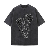 Vintage Washed Himawari Sunflower T-shirt | Gthic.com