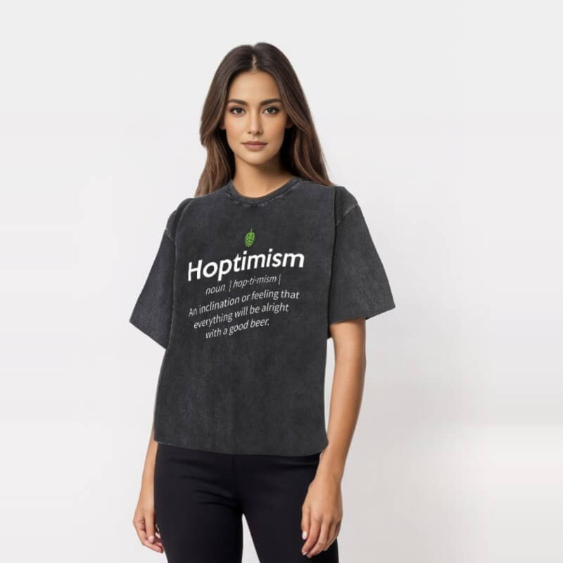 Vintage Washed Hop Hoptimism T-shirt | Gthic.com