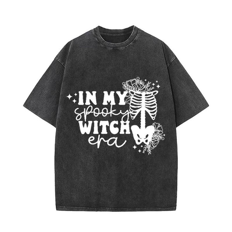Vintage Washed In My Spooky Witch Era Short Sleeve T-shirt | Gthic.com