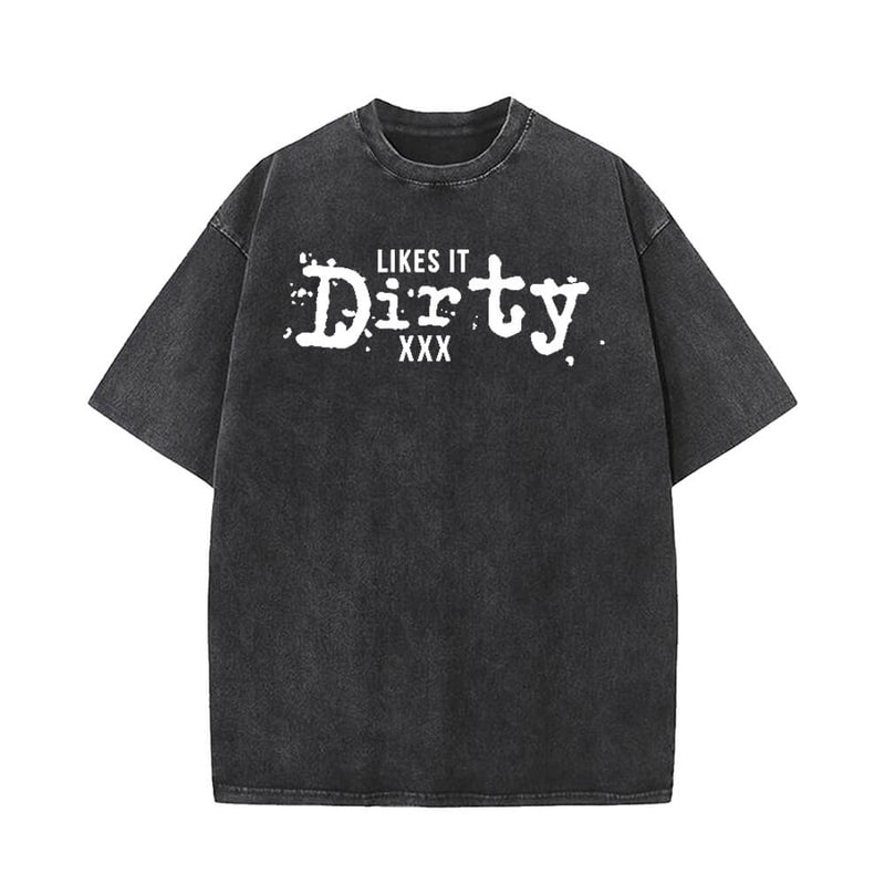 Vintage Washed Likes It Dirty T-shirt Vest | Gthic.com