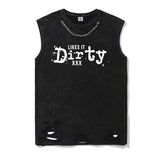 Vintage Washed Likes It Dirty T-shirt Vest | Gthic.com
