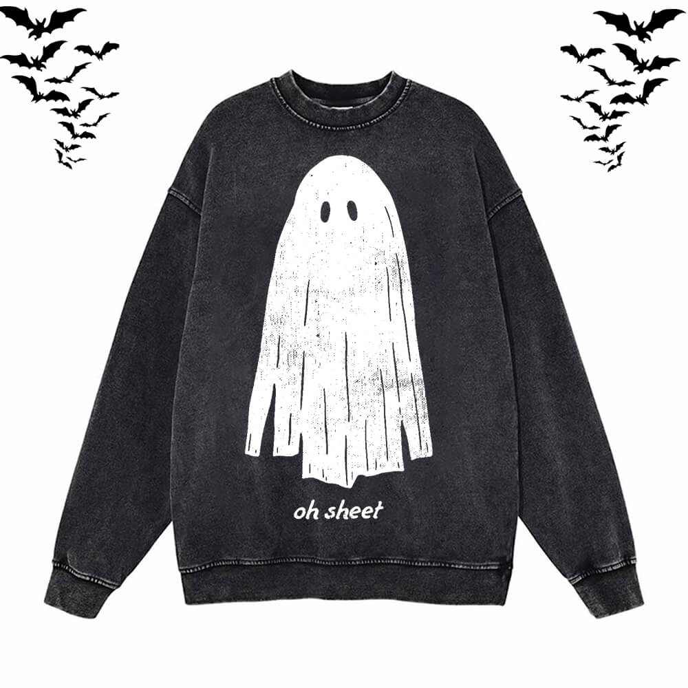 Vintage Washed Oh Sheet Ghost Hoodie Sweatshirt | Gthic.com