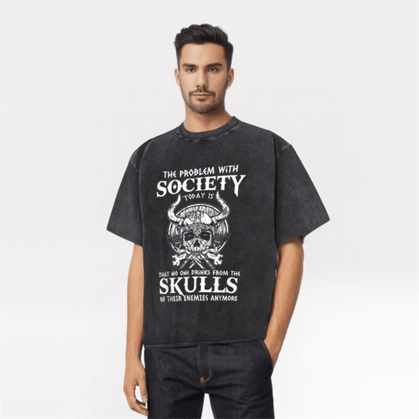Vintage Washed Society Problem Today T-shirt | Gthic.com