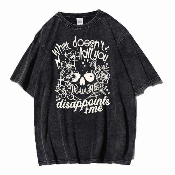 Vintage Washed Sugar skull Hoodie Sweatshirt T-shirt | Gthic.com