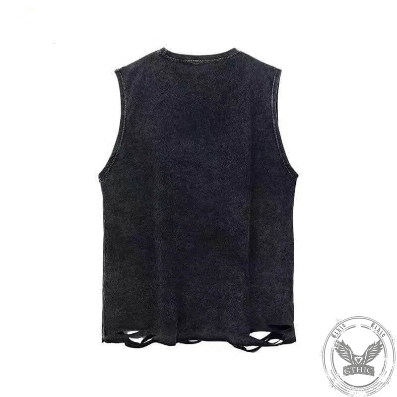 Vintage Washed Tattoos Are Stupid Vest Top | Gthic.com