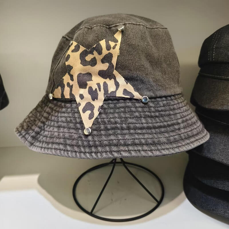 Vintage Washed Tie-Dye Rivet Design Y2K Beret