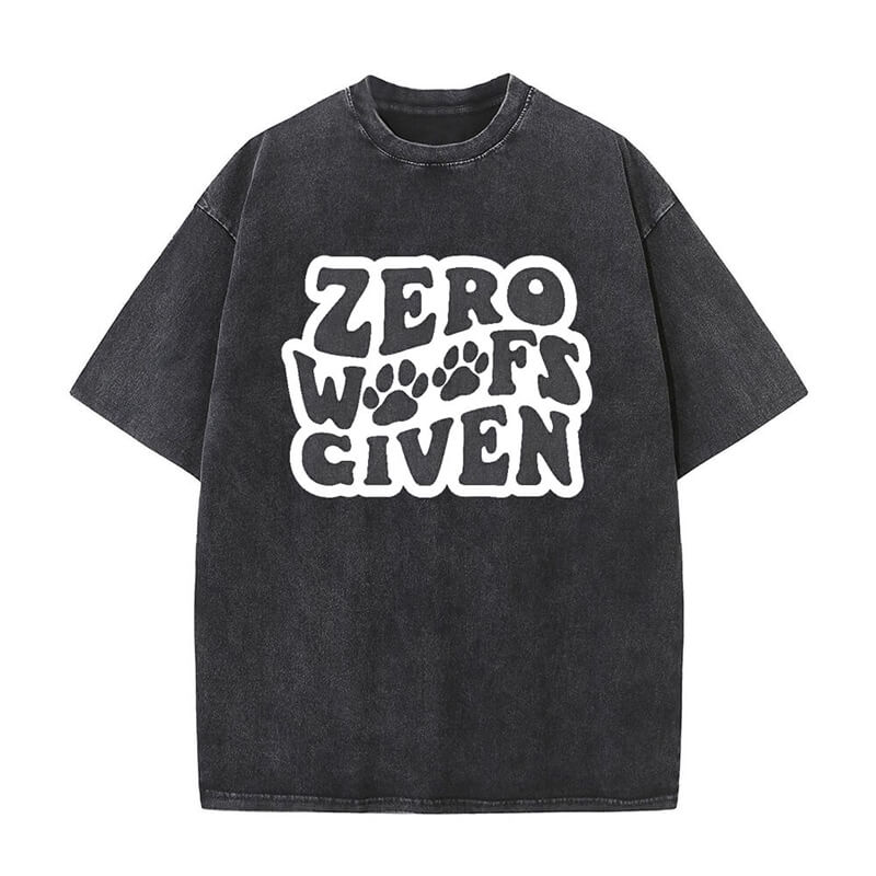 Vintage Washed Zero woofs given T-shirt | Gthic.com