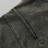 Vintage Washed Zipper Pocket Distressed T-shirt