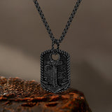 Vintage Wave Anchor Stainless Steel Pendant | Gthic.com