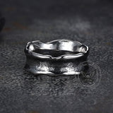 Vintage Wave Stainless Steel Simple Ring | Gthic.com