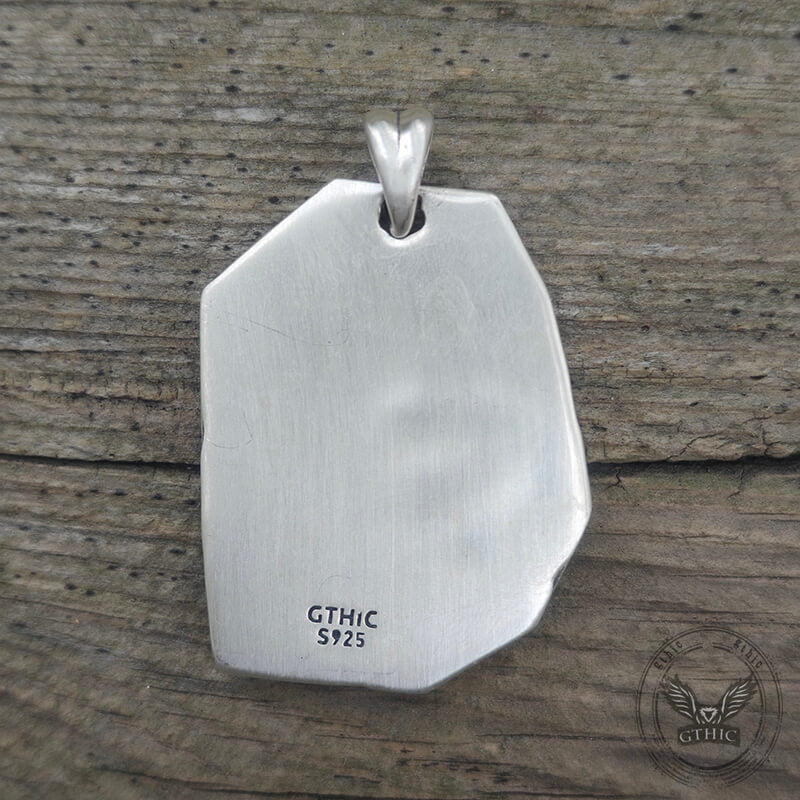 Vintage Wendigo Skull Sterling Silver Pendant