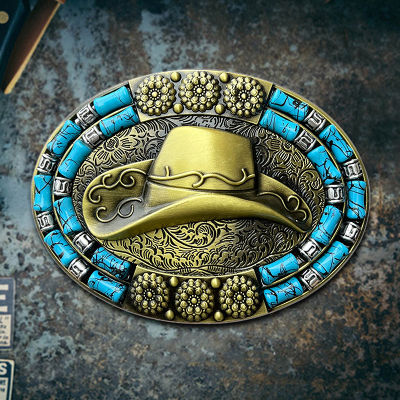 Vintage Western Cowboy Zinc Alloy Belt Buckle | Gthic.com