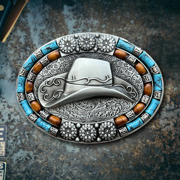 Vintage Western Cowboy Zinc Alloy Belt Buckle | Gthic.com