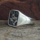 Vintage Western Texas Signet Sterling Silver Ring
