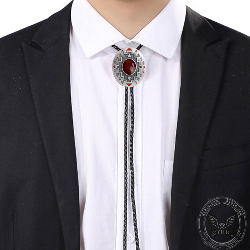 Vintage Western Totem Bolo Tie