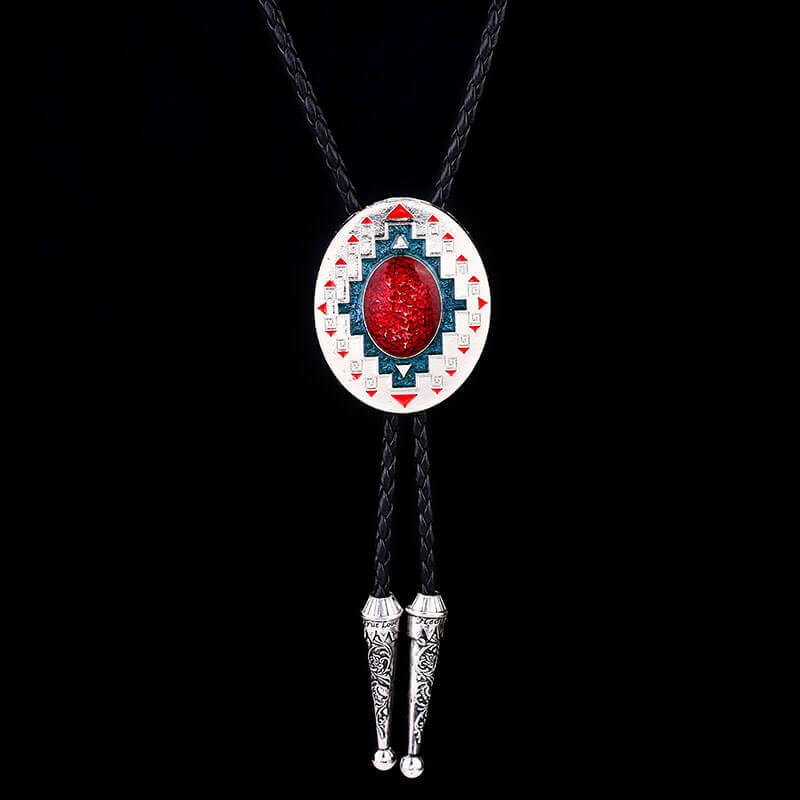 Vintage Western Totem Bolo Tie
