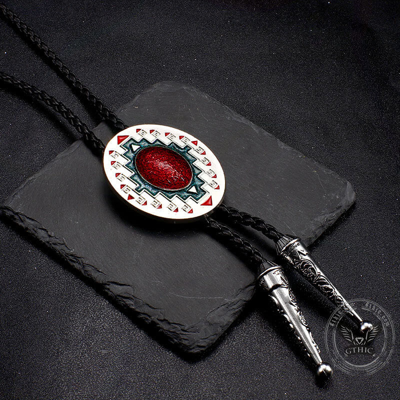 Vintage Western Totem Bolo Tie