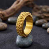 Vintage Wheat Ear Stainless Steel Spinner Ring