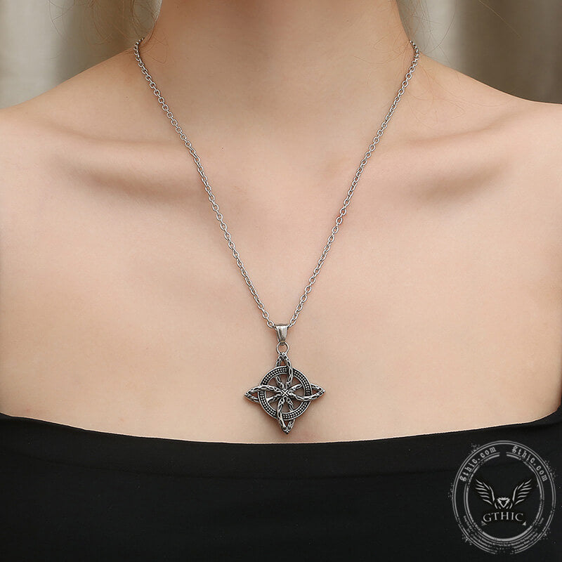 Vintage Witch’s Knot Stainless Steel Pendant | Gthic.com