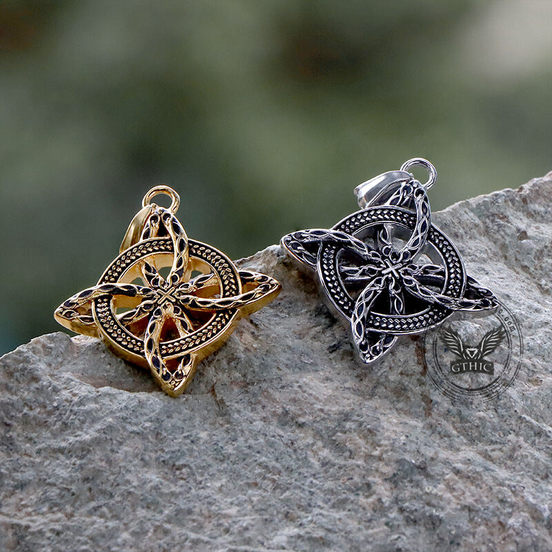 Vintage Witch’s Knot Stainless Steel Pendant | Gthic.com