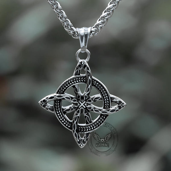 Vintage Witch’s Knot Stainless Steel Pendant | Gthic.com