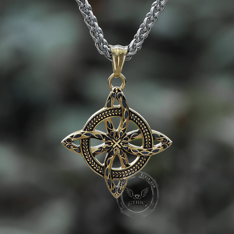 Vintage Witch’s Knot Stainless Steel Pendant | Gthic.com