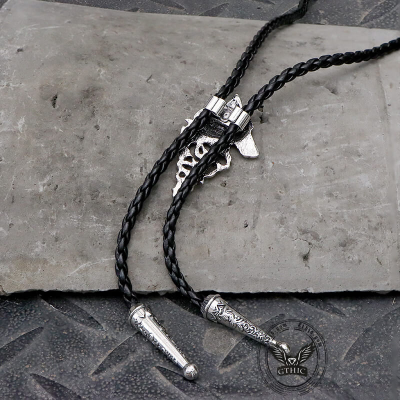 Vintage Wolf Head Alloy Animal Bolo Tie