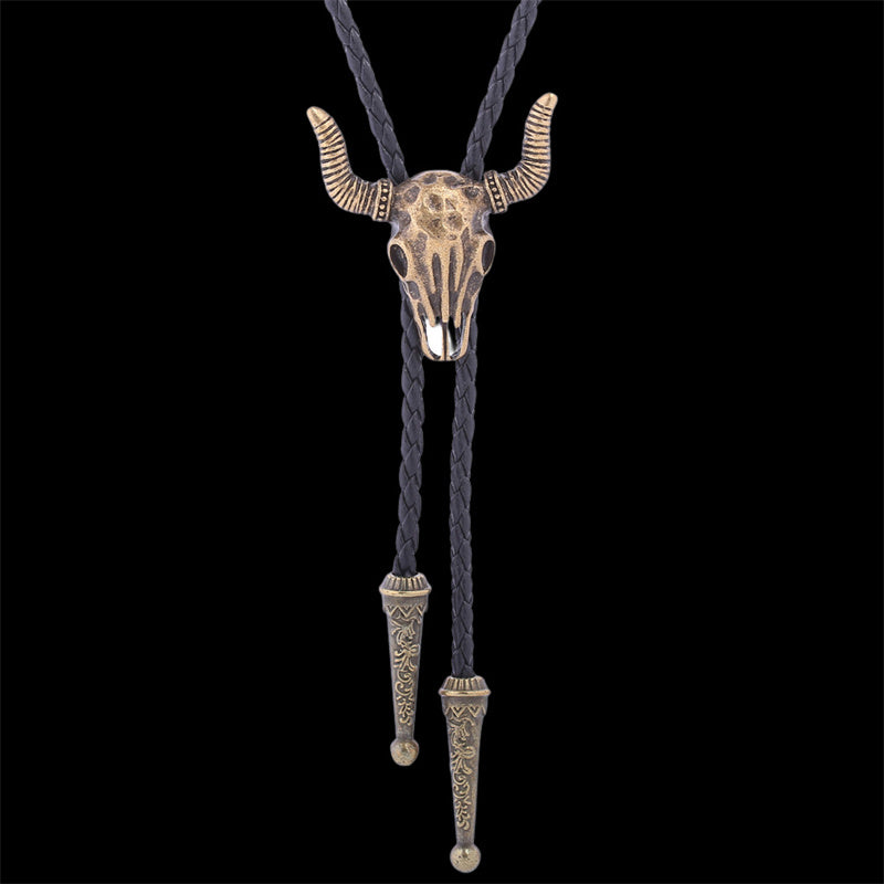 Vintage Wolf Head Alloy Animal Bolo Tie | Gthic.com