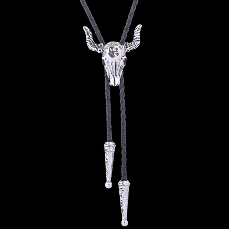 Vintage Wolf Head Alloy Animal Bolo Tie | Gthic.com